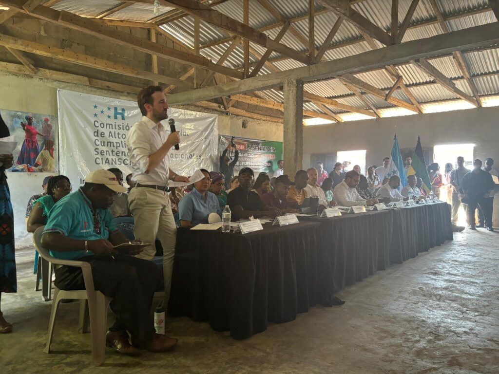 OACNUDH acompañó la inauguración del proceso de saneamiento del territorio ancestral de la comunidad de Punta Piedra, en el marco de la implementación de la sentencia de la Corte IDH